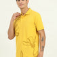 Yellow Printed Slim Fit Polo T-Shirt | Greenfibre