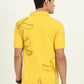 Yellow Printed Slim Fit Polo T-Shirt | Greenfibre