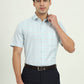 Sea Blue Solid Regular Fit Formal Shirt | Greenfire