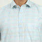 Sea Blue Solid Regular Fit Formal Shirt | Greenfire