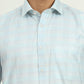 Sea Blue Solid Regular Fit Formal Shirt | Greenfibre