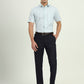 Sea Blue Solid Regular Fit Formal Shirt | Greenfibre