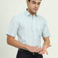 Sea Blue Solid Regular Fit Formal Shirt | Greenfire