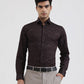Maroon Printed Slim Fit Party Wear Shirt | Greenfibre