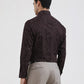 Maroon Printed Slim Fit Party Wear Shirt | Greenfibre