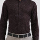 Maroon Printed Slim Fit Party Wear Shirt | Greenfibre