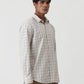 Grey Checked Smart Fit Semi Casual Shirt | Greenfibre