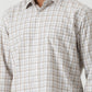 Grey Checked Smart Fit Semi Casual Shirt | Greenfibre