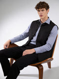 Black Solid  Waistcoat | Greenfibre