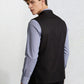 Black Solid  Waistcoat | Greenfibre