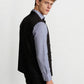 Black Solid  Waistcoat | Greenfibre