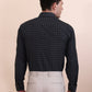 Green Checked Regular Fit Formal Shirt | Greenfibre
