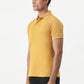 Mustard Yellow Solid Slim Fit Polo T-Shirt | Greenfibre