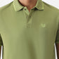 Olive Green Solid Slim Fit Polo T-Shirt | Greenfibre