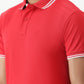 Blood Red Solid Slim Fit Polo T-Shirt | Greenfibre