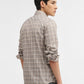 Grey Checked Tailored Fit Semi Casual Shirt | Greenfibre