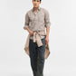 Grey Checked Tailored Fit Semi Casual Shirt | Greenfibre
