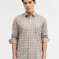 Grey Checked Tailored Fit Semi Casual Shirt | Greenfibre