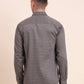 Dark Grey Printed Smart Fit Semi Casual Shirt | Greenfibre