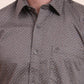 Dark Grey Printed Smart Fit Semi Casual Shirt | Greenfibre