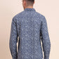 Blue Printed Slim Fit Casual Shirt | Greenfibre