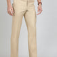Khaki Solid Classic Fit Formal Trouser | JadeBlue