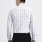 White & Grey Checked Regular Fit Formal Shirt | Greenfibre
