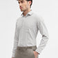 Green & White Checked Slim Fit Formal Shirt | Greenfibre