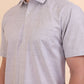 Grey Solid Regular Fit Formal Shirt | Greenfibre