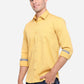 Yolk Yellow Solid Slim Fit Casual Shirt | Greenfibre