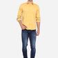 Yolk Yellow Solid Slim Fit Casual Shirt | Greenfibre