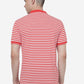 White & Orange Striped Slim Fit Polo T-Shirt | Greenfibre