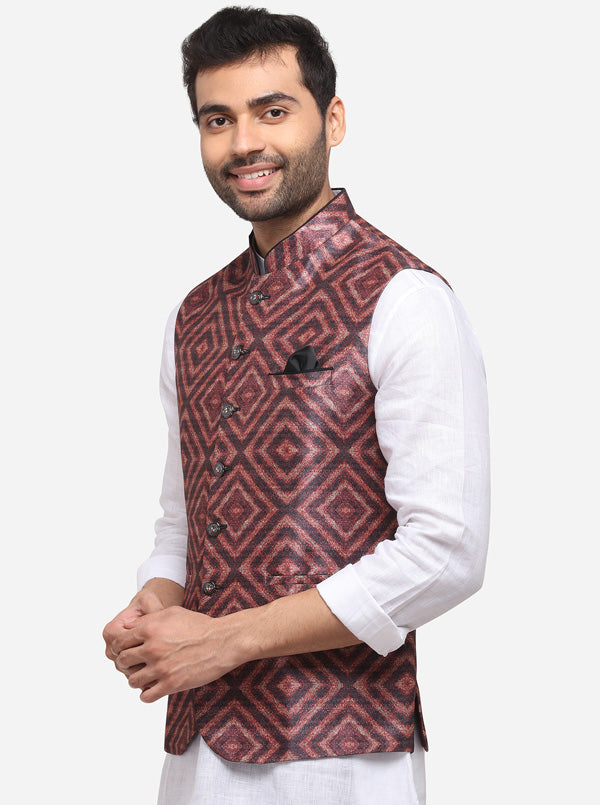 Maroon Bandhgala Jacket | Greenfibre