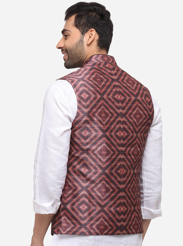 Maroon Bandhgala Jacket | Greenfibre