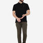 Black Solid Slim Fit Polo T-Shirt | Greenfibre