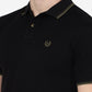 Black Solid Slim Fit Polo T-Shirt | Greenfibre