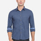 Insignia Blue Solid Slim Fit Semi Casual Shirt | Greenfibre