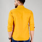 Golden Yellow Solid Slim Fit Casual Shirt | Greenfibre