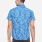 French Blue Printed Slim Fit Semi Casual Shirt | Greenfibre