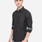 Black Printed Classic Fit Semi Casual Shirt | Greenfibre