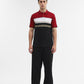 Red & Black Striped Slim Fit Polo T-Shirt | Greenfibre