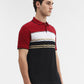 Red & Black Striped Slim Fit Polo T-Shirt | Greenfibre