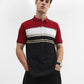 Red & Black Striped Slim Fit Polo T-Shirt | Greenfibre