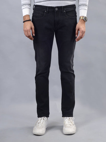 Dark Grey Washed Slim Fit Jeans | JadeBlue