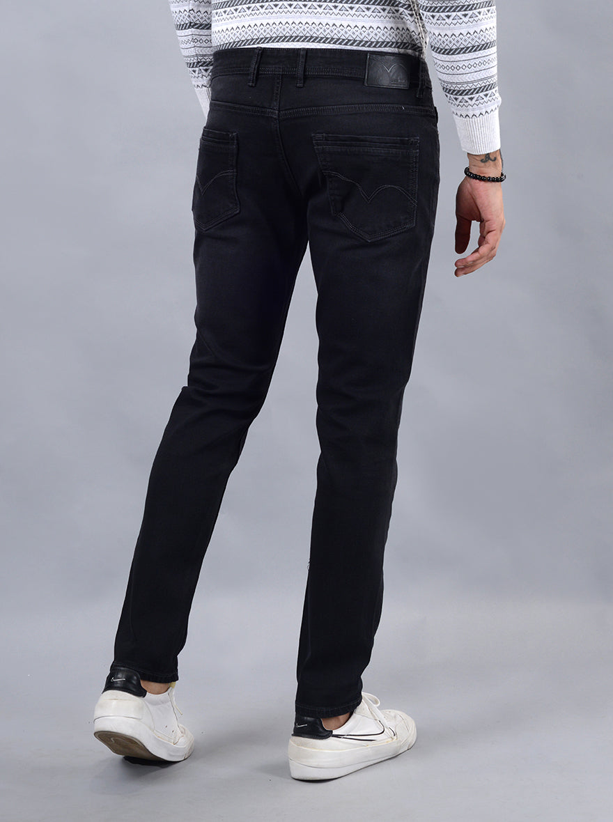 Dark Grey Washed Slim Fit Jeans | JadeBlue