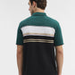 Green & Black Striped Slim Fit Polo T-Shirt | Greenfibre
