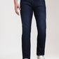 Dark Blue Washed Straight Fit Jeans | Greenfibre