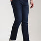 Dark Blue Washed Straight Fit Jeans | Greenfibre