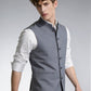 Grey Solid  Waistcoat | Greenfibre
