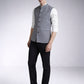 Grey Solid  Waistcoat | Greenfibre